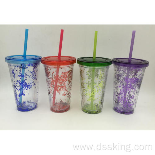 16oz Double Wall tumbler with glitter